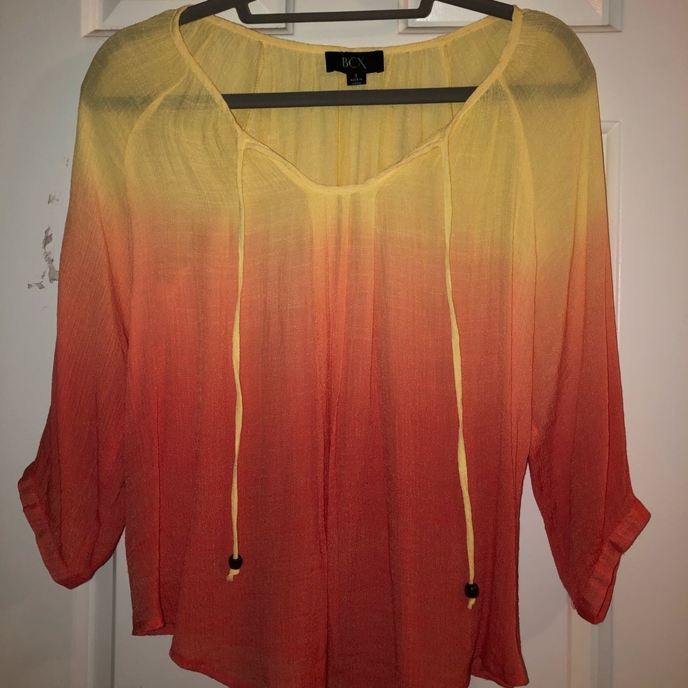 BCX yellow/orange Ombré Shirt